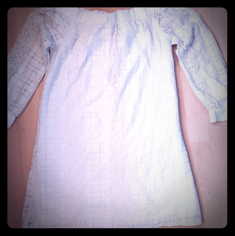 Off The Shoulder Lace Mini Dress